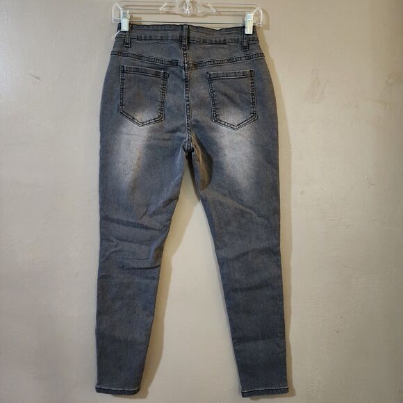 Shein Womens High Rise Skinny Crop Jeans Size 28 (6) Gray Stretch - Picture 7 of 9